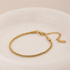 Women Minimalist Twisted Stainless Steel Electroplating Bracelets