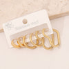Expressive Quadrilateral Geometric Stainless Steel Electroplating Earrings