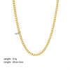 IG Style Chain Geometric Stainless Steel PVD Cloating Necklaces