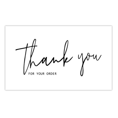 wholesale white thank you card thank you gift card simple gift packaging greeting card coated paper card