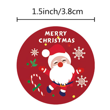 wholesale Christmas sticker roll 3.8cm gift box sealing label Merry Christmas holiday gift decoration