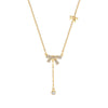 Korean version ins wind titanium steel necklace for girls' high-end sense versatile niche pearl collarbone chain pendant with jewelry wholesale