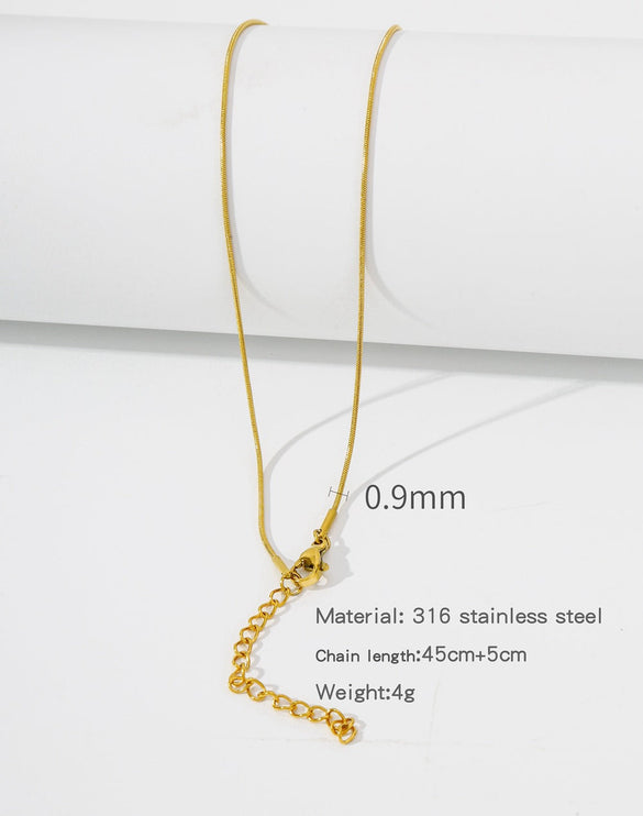 Natural Celestial Stainless Steel Electroplating Necklaces