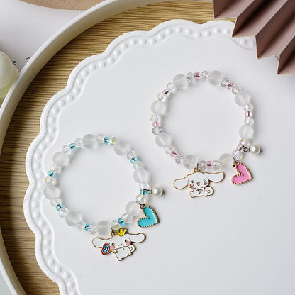 Cute Rabbit Alloy Beaded Bracelets