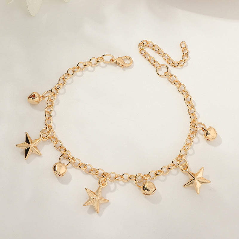 Simple Shell Starfish Diamond Anklet Wholesale