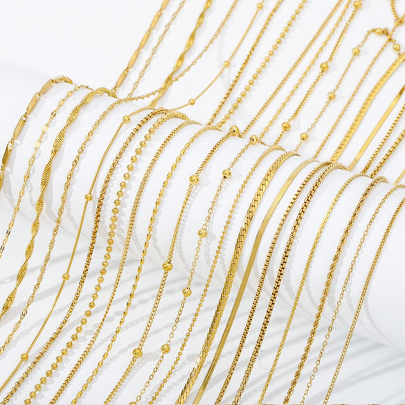 Natural Celestial Stainless Steel Electroplating Necklaces