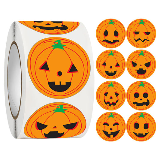 Wholesale Halloween Stickers Skull Pumpkin Decoration Stickers Party Candy Gift Wrapping Halloween Labels