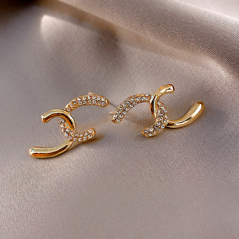 Wholesale Jewelry Classic Style Flower Alloy Gold Plated Plating Ear Studs