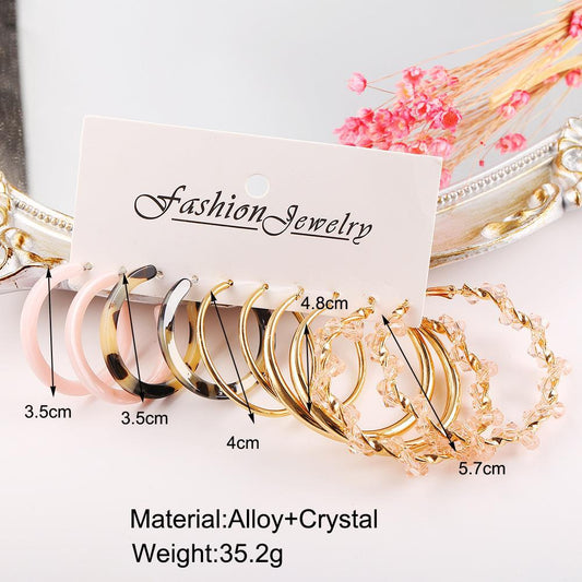 Fashion Circle Alloy Women's Hoop Earrings 1 Set