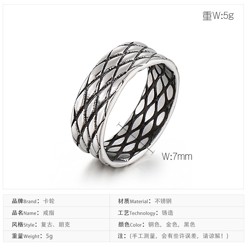 Fashion Fashion Titanium Steel Fish Pattern Ring Wholesale Gooddiy