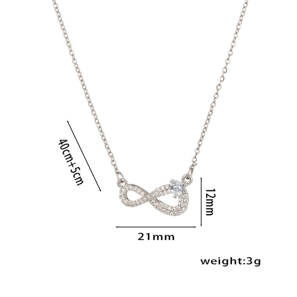 Number Letter Text Titanium Steel 18K Gold Plated Necklaces