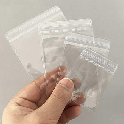 One piece, wholesale price, sealed bag, bracelet, jewelry, PVC jewelry bag, Wenwan earrings, storage, transparent plastic self-sealing bag.