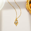 Minimalist Geometric Titanium Steel 18K Gold Plated Necklaces