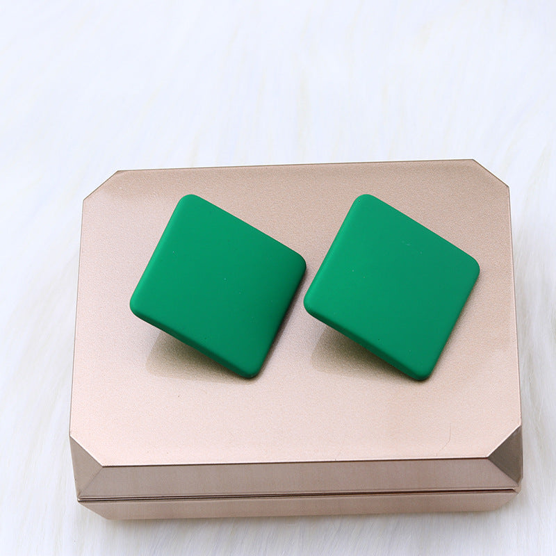 1 Pair Simple Style Geometric Arylic Stoving Varnish Women's Ear Studs