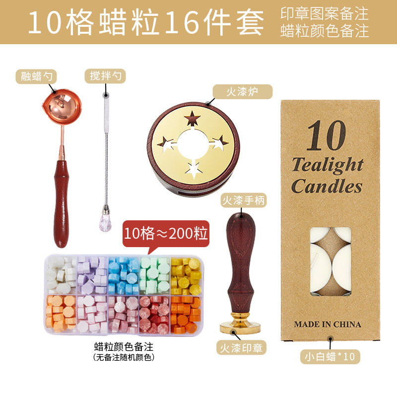 Factory direct sales retro fire paint wax particle sealing wax fire paint seal wax box wax particle set fire paint wax sealing wax