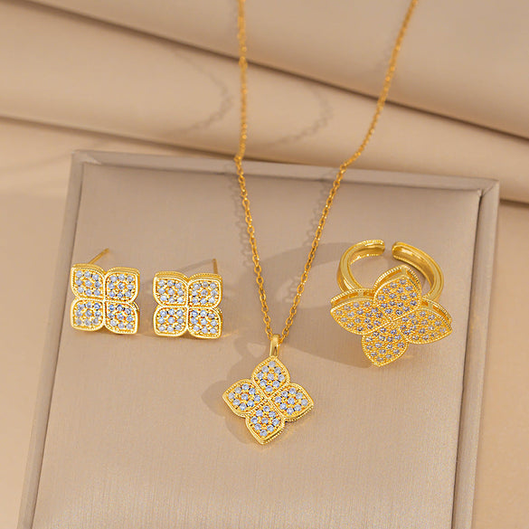 Minimalist Round Geometric Titanium Steel Electroplating Necklaces