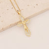 Fashion Cross Copper Zircon Inlay Pendants