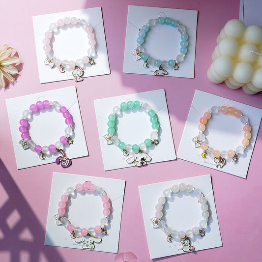 Fashion Rabbit Alloy Beaded Bracelets