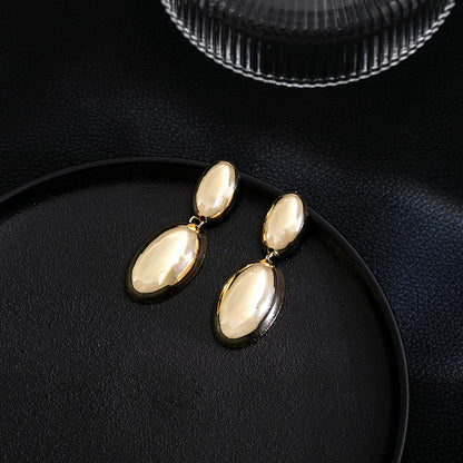 1 Pair Simple Style Geometric Plating Iron Drop Earrings