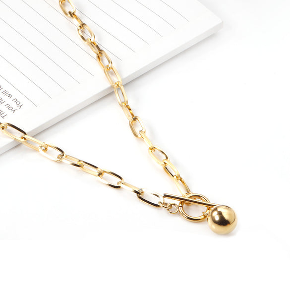 Streetwear Heart Shape Lock Stainless Steel Plating Pendant Necklace