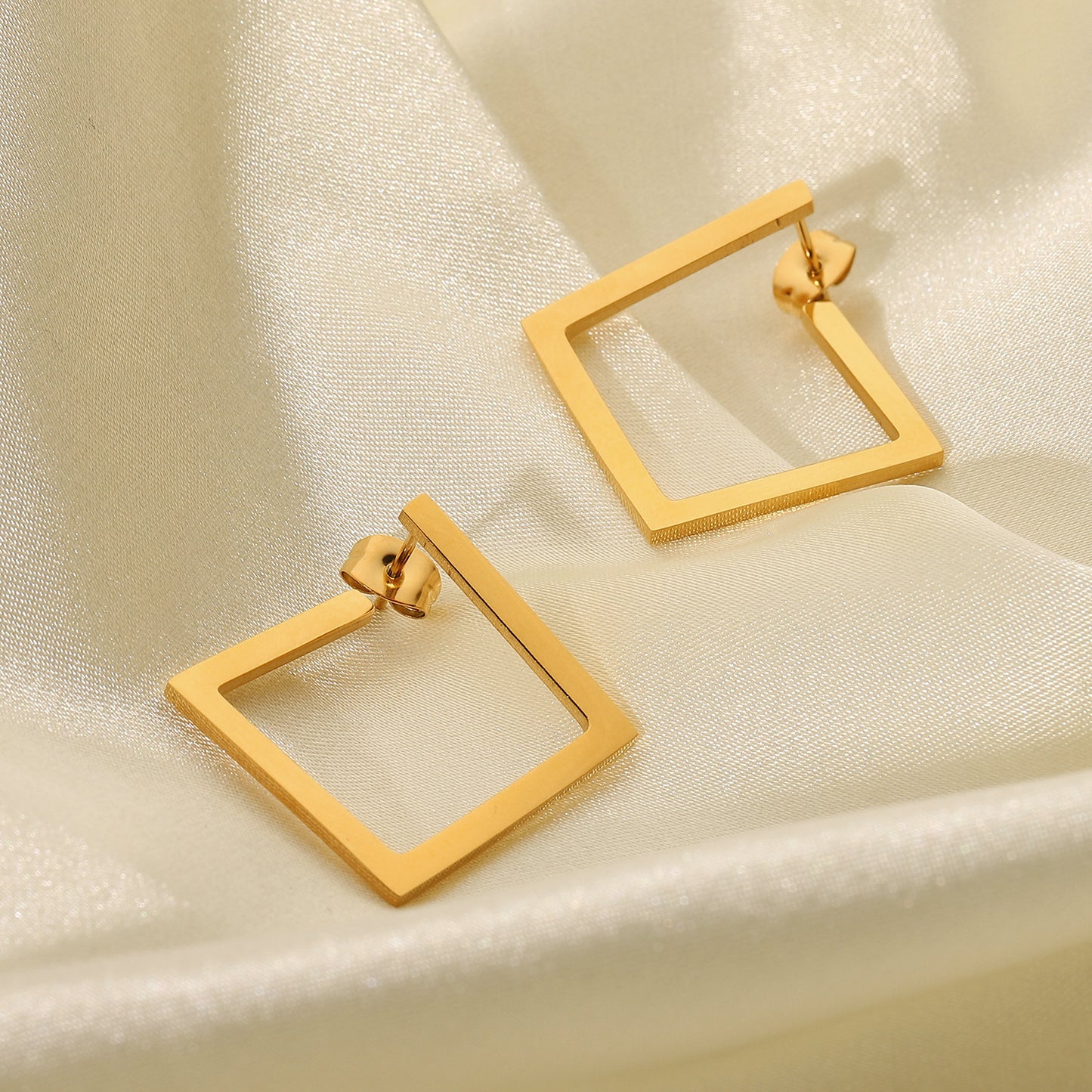 Geometric Plating Stainless Steel No Inlaid Gold Plated Earrings