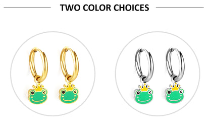 Fashion Animal Stainless Steel Plating Dangling Earrings 1 Pair