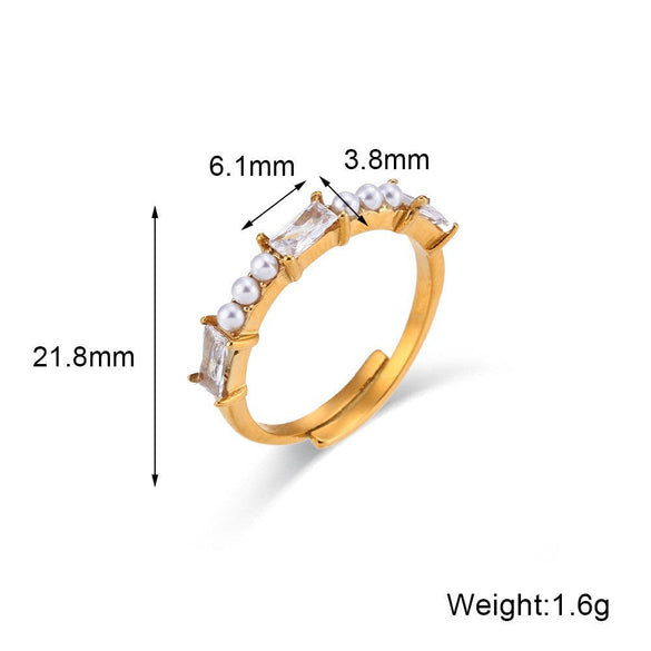 Casual Pearl Geometric Stainless Steel 18K Gold Plated Necklaces