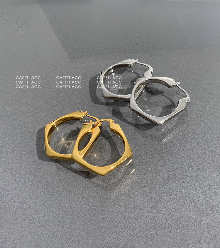 1 Pair Fashion Rhombus Metal Plating Women's Earrings