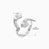 Retro Geometric Stainless Steel Plating Open Rings