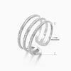 Retro Geometric Stainless Steel Plating Open Rings