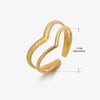Retro Geometric Stainless Steel Plating Open Rings