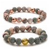 Retro Multicolor Natural Stone Beaded Bracelets
