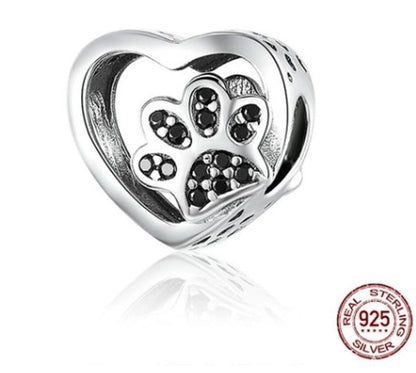 Simple Style Classic Style Heart Shape Sterling Silver Enamel Charms Jewelry Accessories