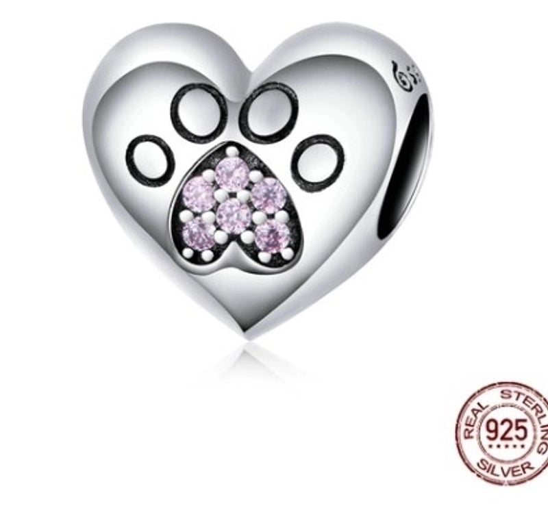 Simple Style Classic Style Heart Shape Sterling Silver Enamel Charms Jewelry Accessories