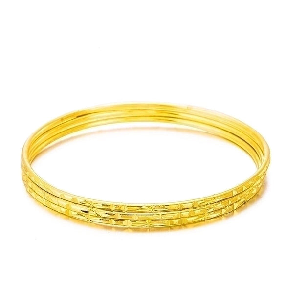 Simple Style Geometric Copper Gold Plated Bangle 1 Piece