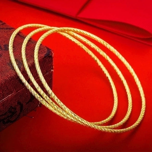 Simple Style Geometric Copper Gold Plated Bangle 1 Piece