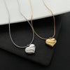 Simple Style Heart Shape Stainless Steel 18k Gold Plated Pendant Necklace