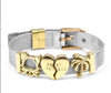 Simple Style Heart Shape Stainless Steel Plating Bangle