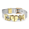 Simple Style Heart Shape Stainless Steel Plating Bangle