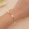 Simple Style Round Beaded Freshwater Pearl Handmade Bracelets