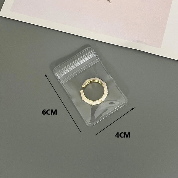 100 Pcs Simple Style Solid Color Plastic Wholesale Jewelry Packaging Bags