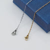 Simple Style Solid Color Stainless Steel Chain 18k Gold Plated Necklace