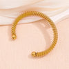 Simple Style Solid Color Stainless Steel Plating 18k Gold Plated Bracelets