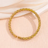 Simple Style Solid Color Stainless Steel Plating 18k Gold Plated Bracelets