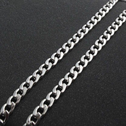 Simple Style Solid Color Stainless Steel Plating Necklace Chain 1 Piece