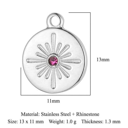 Simple Style Star Zircon Titanium Steel Wholesale Charms Jewelry Accessories