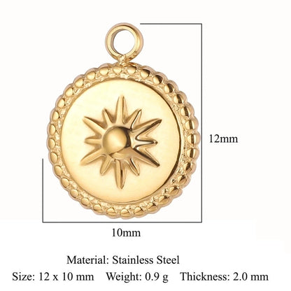 Simple Style Star Zircon Titanium Steel Wholesale Charms Jewelry Accessories