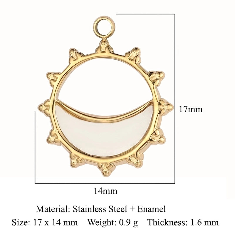 Simple Style Star Zircon Titanium Steel Wholesale Charms Jewelry Accessories