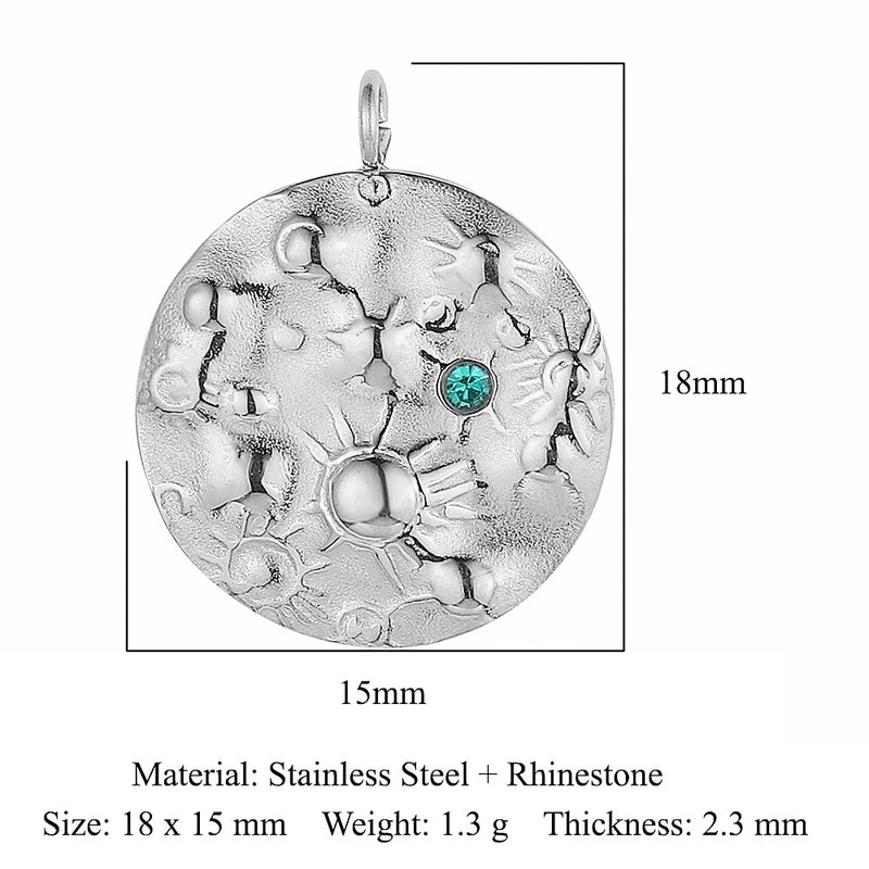 Simple Style Star Zircon Titanium Steel Wholesale Charms Jewelry Accessories