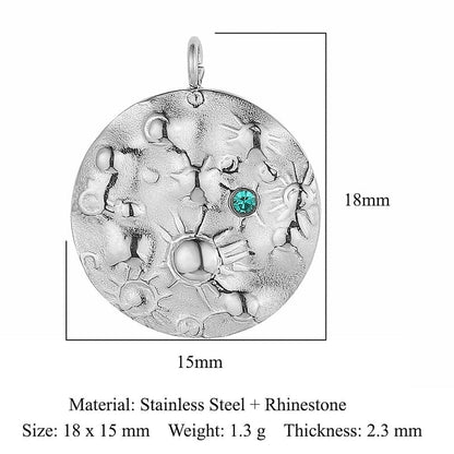 Simple Style Star Zircon Titanium Steel Wholesale Charms Jewelry Accessories